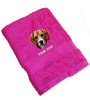 Beagle Personalised Dog Towels Standard Range - Bath Towel