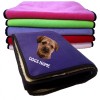Border Terrier Personalised Luxury Fleece Dog Blankets Plain Colours