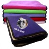 English Bulldog Personalised Luxury Fleece Dog Blankets Plain Colours