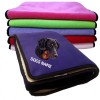 Doberman Personalised Luxury Fleece Dog Blankets Plain Colours