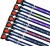Embroidered Dog Collars Padded Range For Small Dogs - Colour Navy Sky Striped