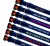 Embroidered Dog Collars Padded Range For Small Dogs- Colour Royal Black Striped
