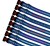 Embroidered Dog Collars Padded Range For Small Dogs - Colour Royal Sky Striped