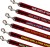 Embroidered Dog Leads Padded Webbing Range Small Dogs - Red Black Red