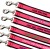 Embroidered Dog Leads High Visibility Webbing For Medium Large Dogs - Colour Pink