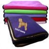 Irish Soft Coated Wheaten Terrier Personalised Luxury Fleece Dog Blankets Plain Colours