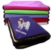 Japanese Chin Personalised Luxury Fleece Dog Blankets Plain Colours