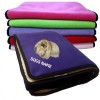 Pekingese Personalised Luxury Fleece Dog Blankets Plain Colours