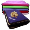 Labrador Retriever (Yellow) Personalised Luxury Fleece Dog Blankets Plain Colours