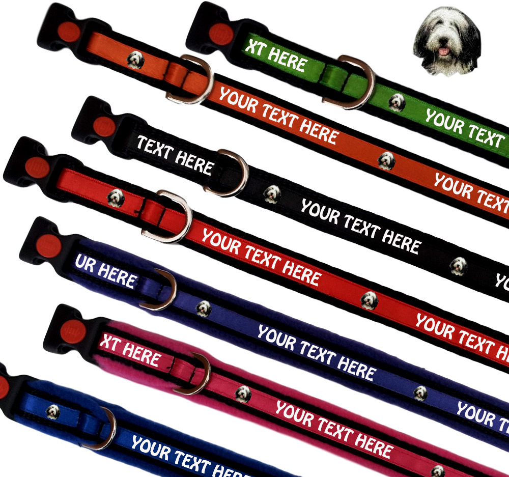 Bearded Collie Personalised Dog Collars