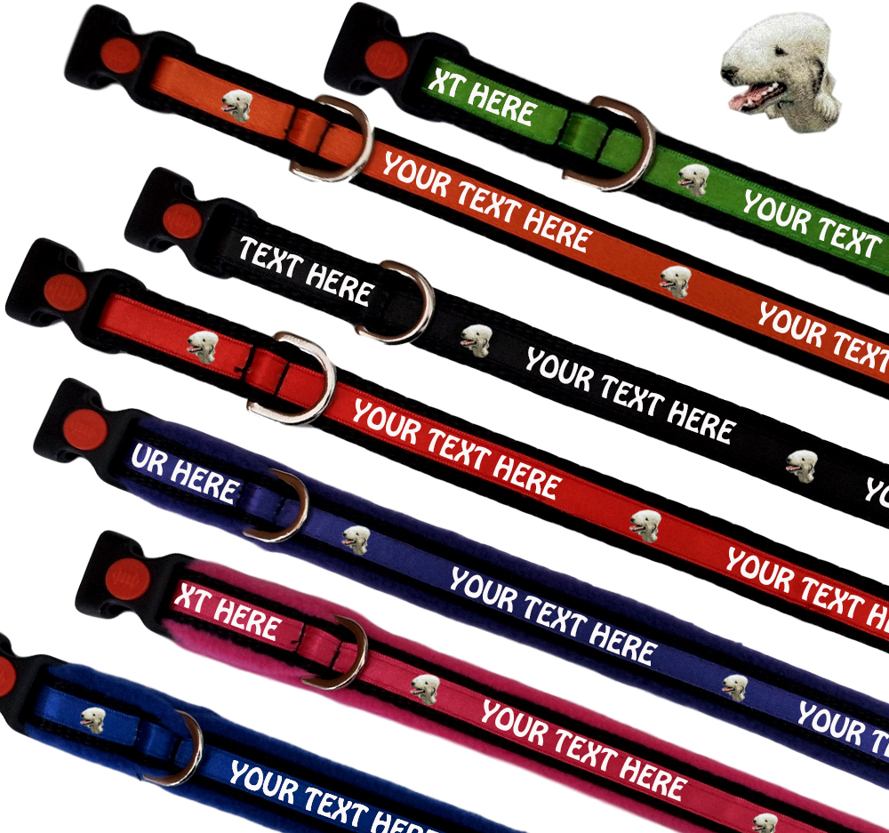 Bedlington Terrier Personalised Dog Collars