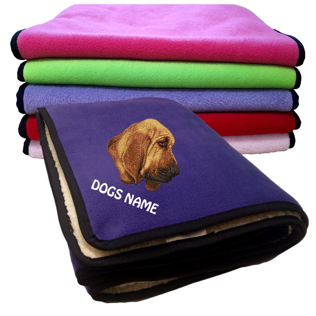Bloodhound Personalised Fleece Dog Blankets