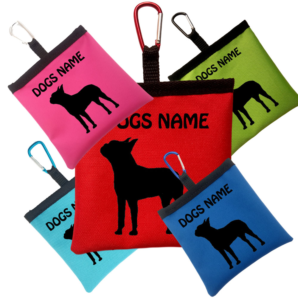 Boston Terrier Personalised Dog Training Treat Bags