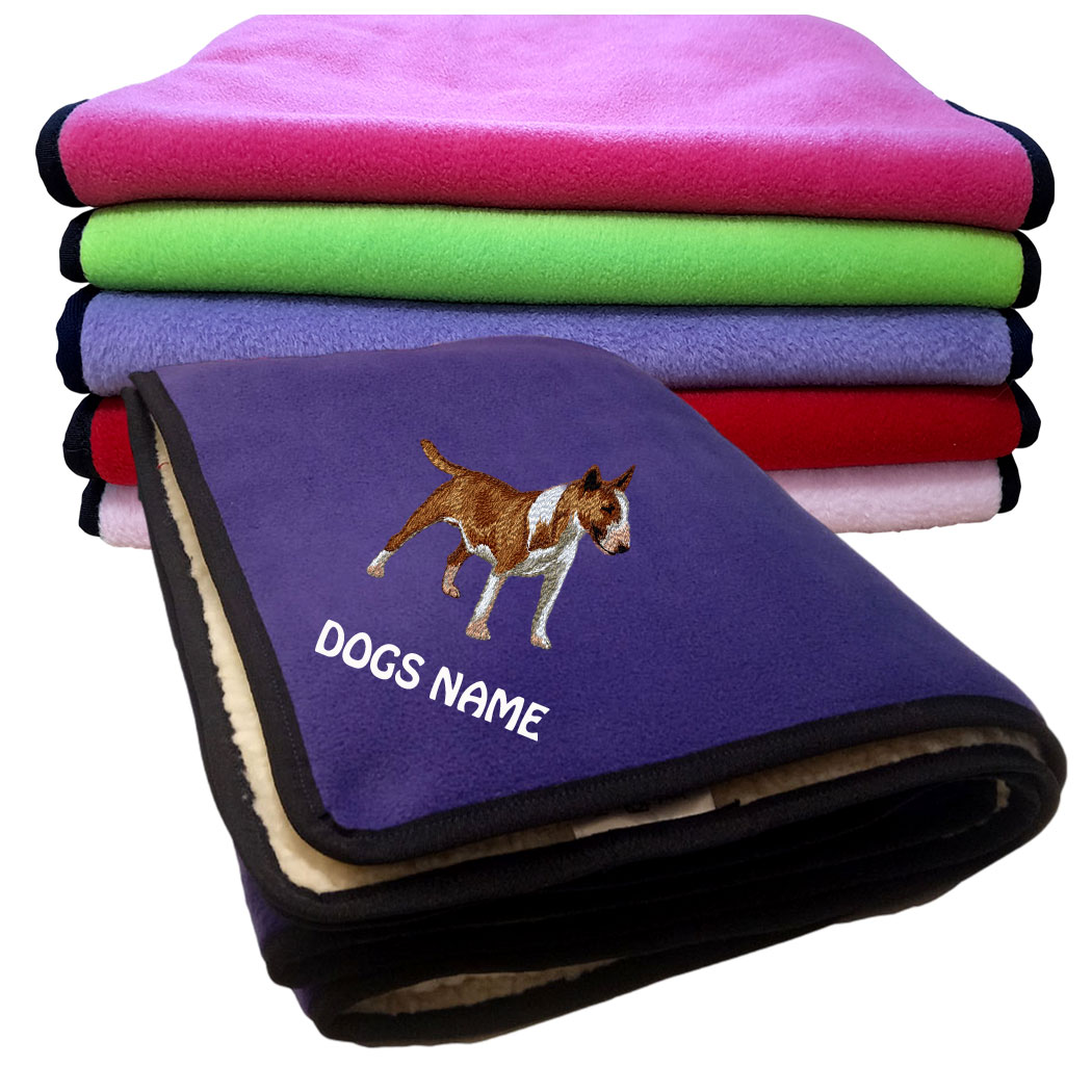 Bull Terrier Personalised Fleece Dog Blankets