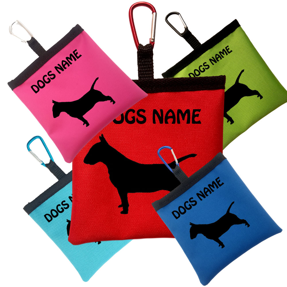 Bull Terrier Personalised Pooh Bag Holders