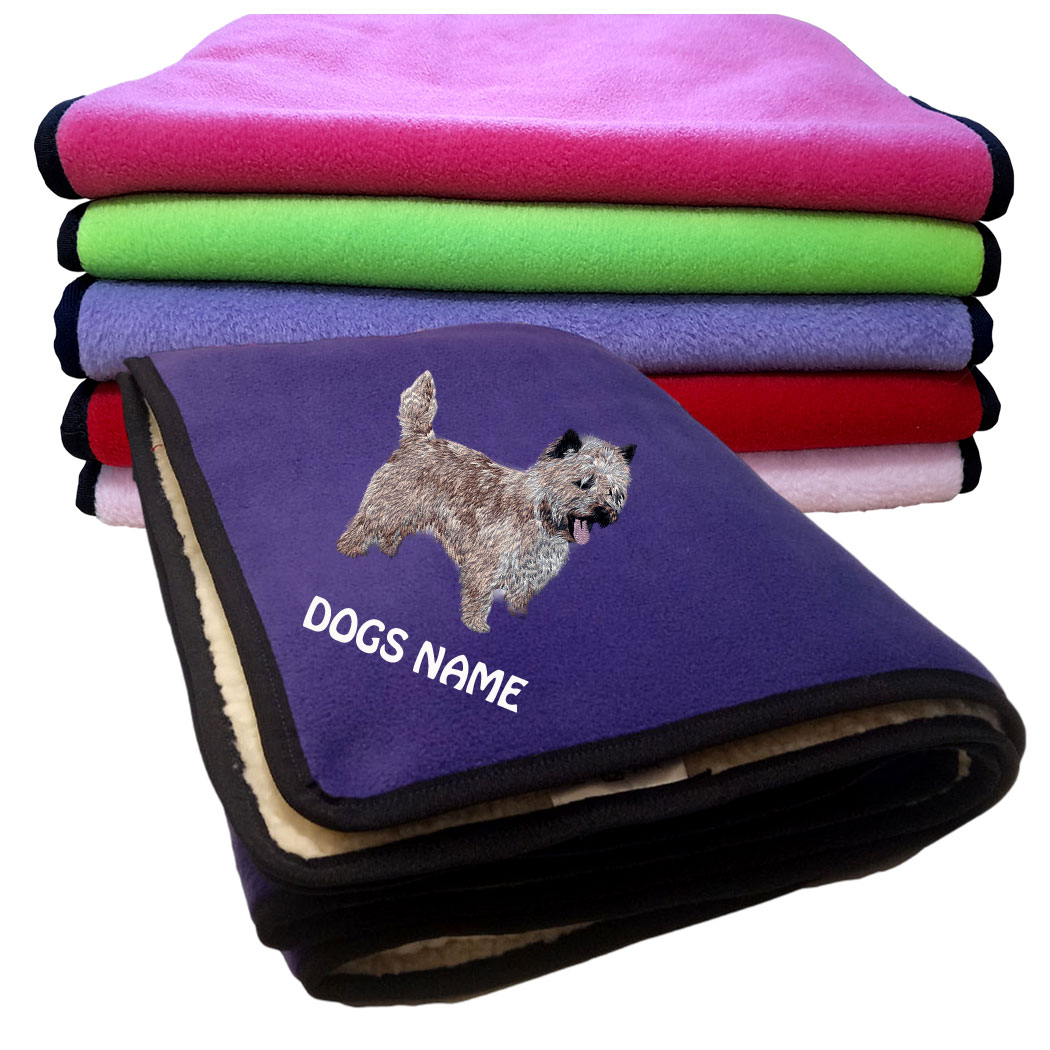 Cairn Terrier Personalised Fleece Dog Blankets