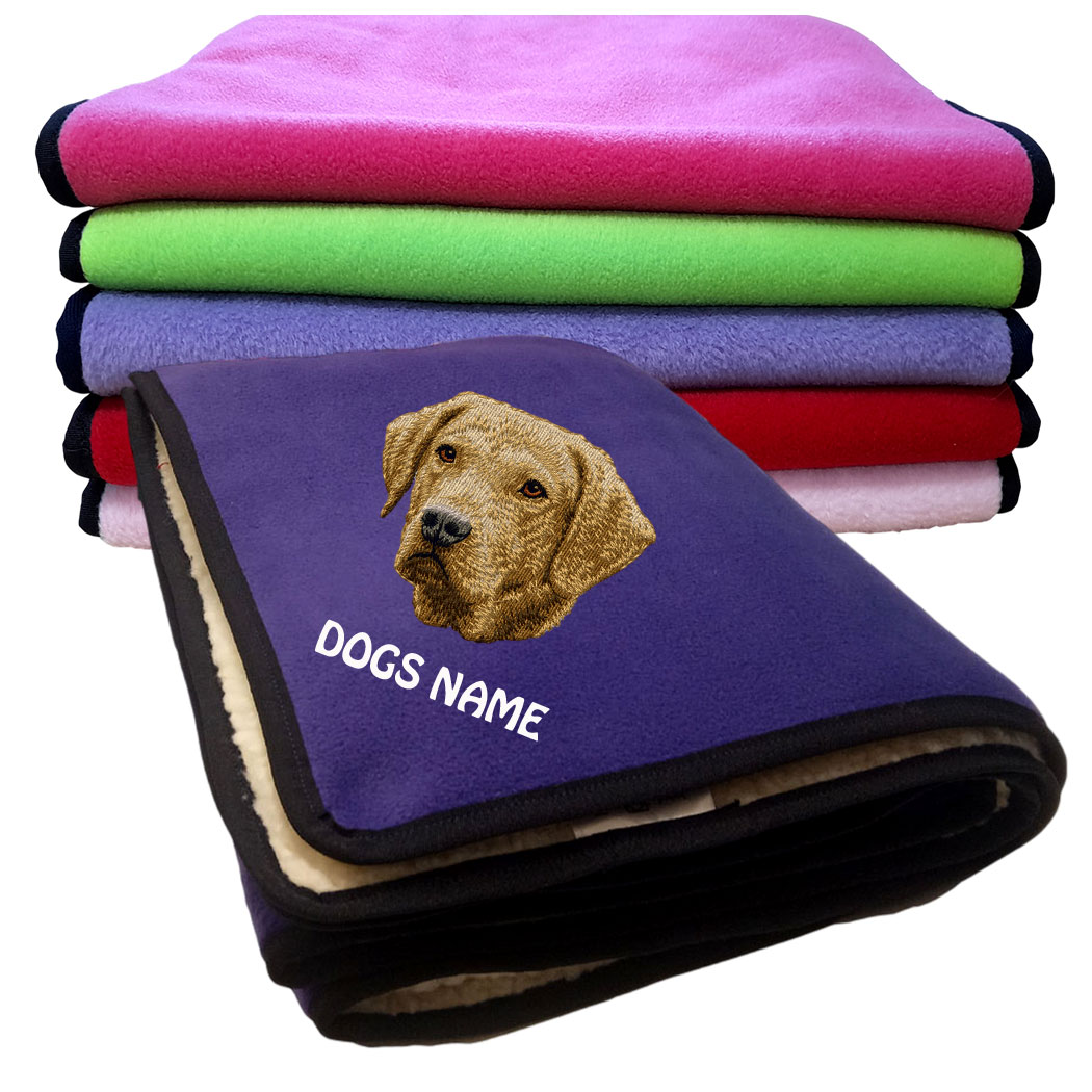 Chesapeake Bay Retriever Personalised Fleece Dog Blankets