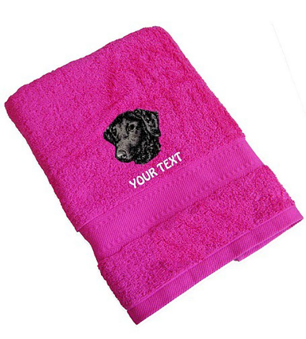 Curly Coated Retriever Personalised Dog Towels