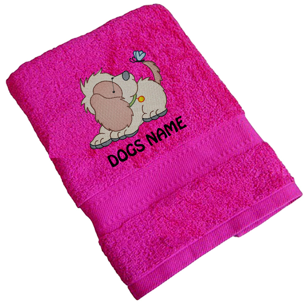 Personalised Standard Towels Cute Dog Designs