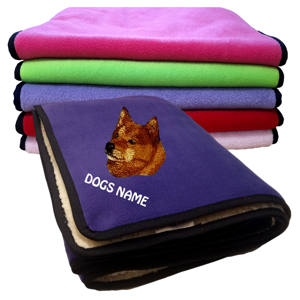 Finnish Spitz Personalised Fleece Dog Blankets