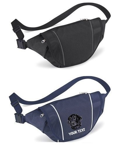 Flat Coated Retriever Personalised Bum Bags