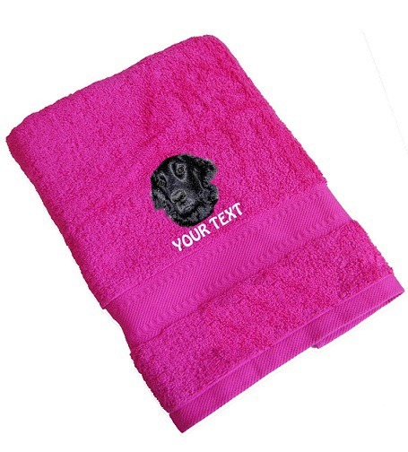 Flat Coated Retriever Personalised Dog Towels