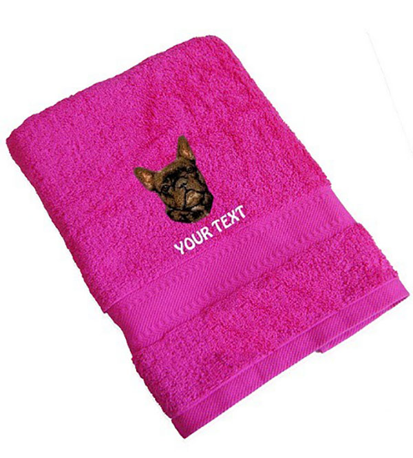 French Bulldog Personalised Dog Towels