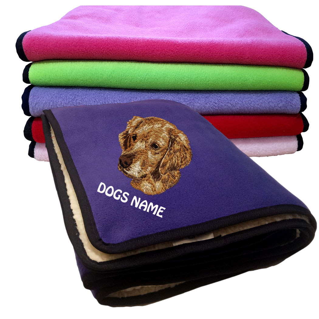 Golden Retriever Personalised Fleece Dog Blankets