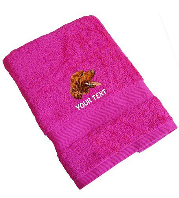 Irish Red Setter Personalised Dog Towels