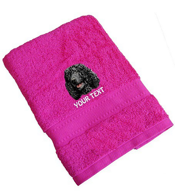 Irish Water Spaniel Personalised Dog Towels