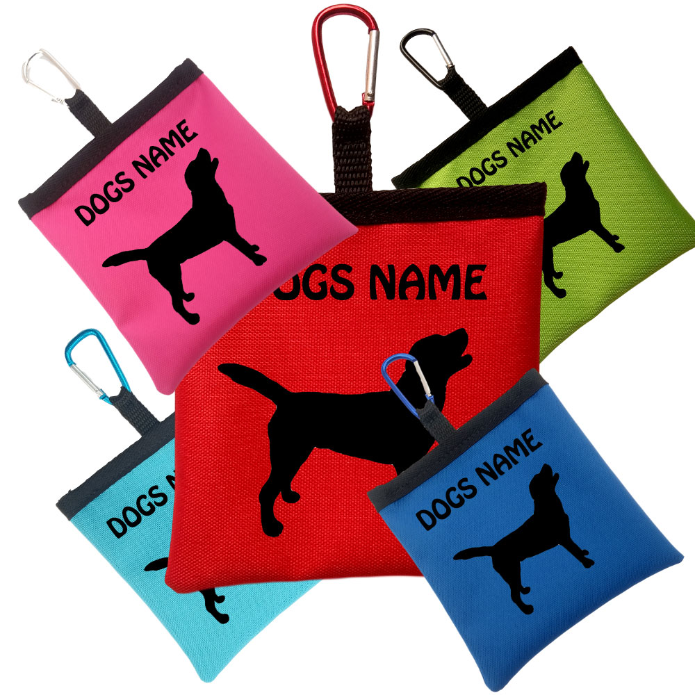 Chocolate Labrador Retriever Personalised Dog Training Treat Bags