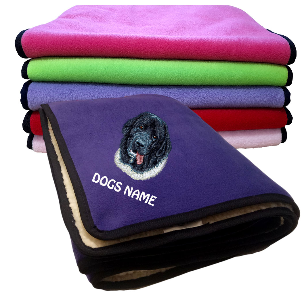 Landseer Personalised Fleece Dog Blankets