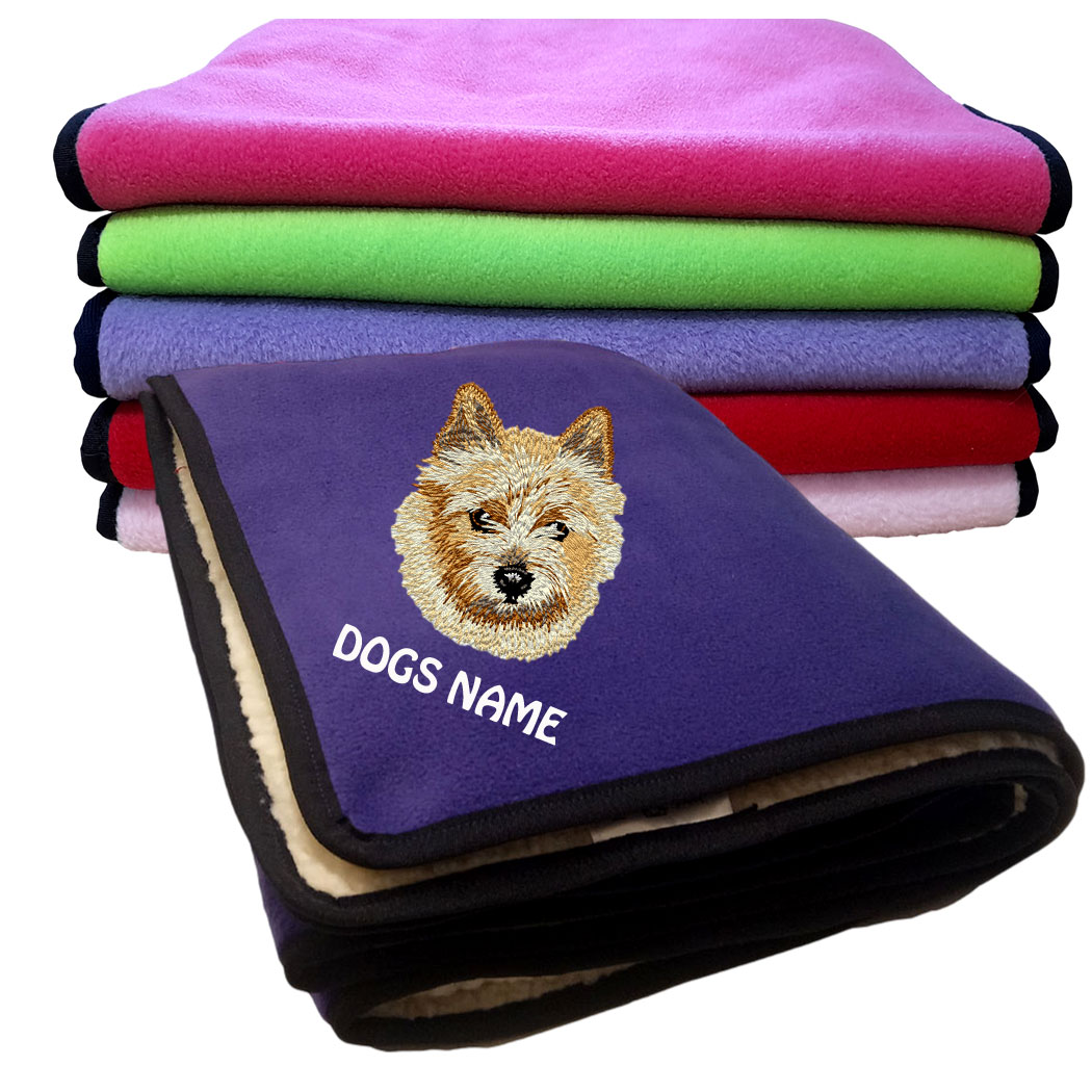 Norwich Terrier Personalised Fleece Dog Blankets
