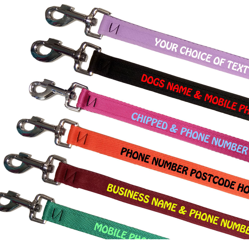 Embroidered dog leads shop