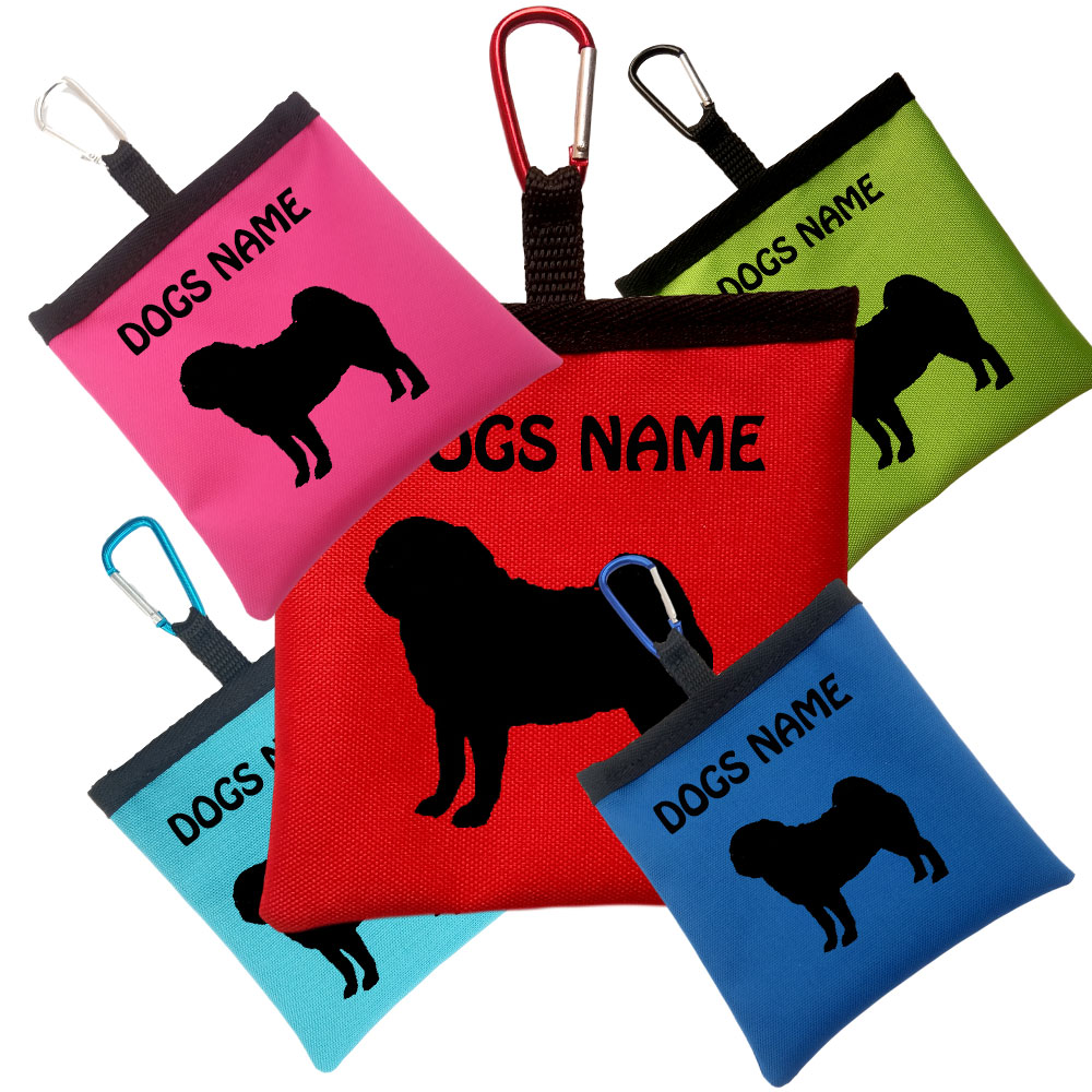 Pug Personalised Dog Training Treat Bags