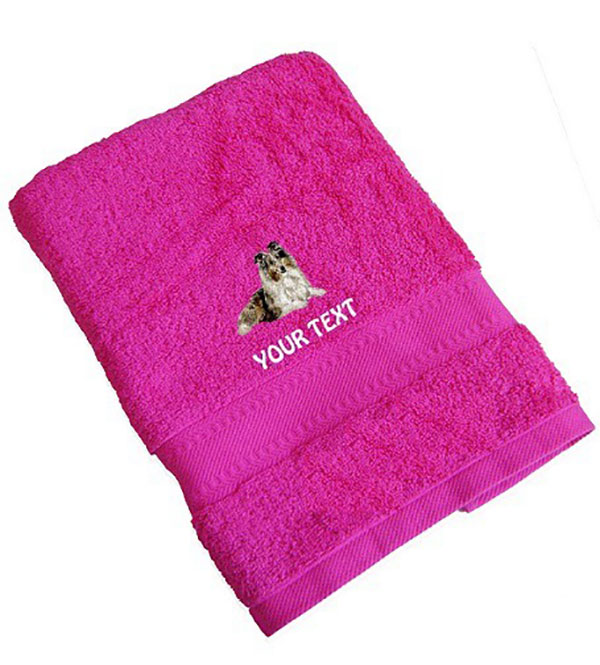 Rough Collie Personalised Dog Towels