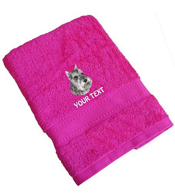 Schnauzer Personalised Dog Towels
