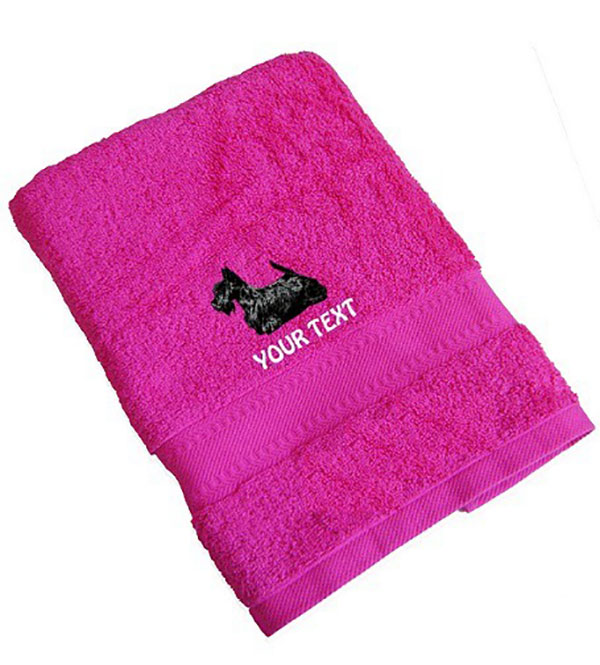 Scottish Terrier Personalised Dog Towels