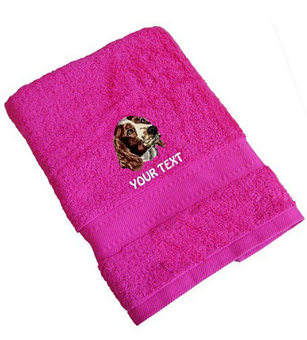 Welsh Springer Spaniel Personalised Dog Towels