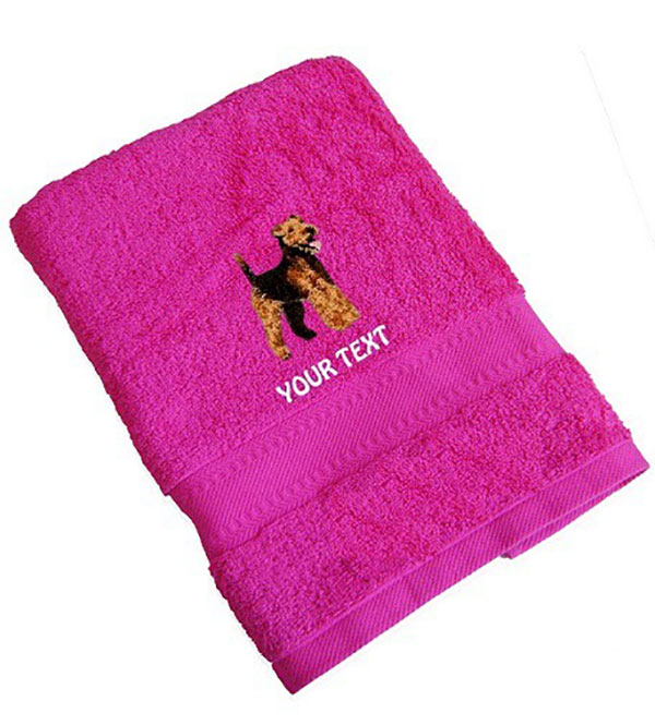 Welsh Terrier Personalised Dog Towels