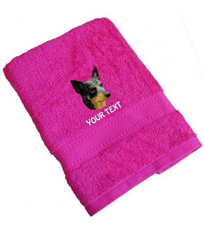 Australian Cattle Dog Personalised Dog Towels Standard Range - Bath Towel