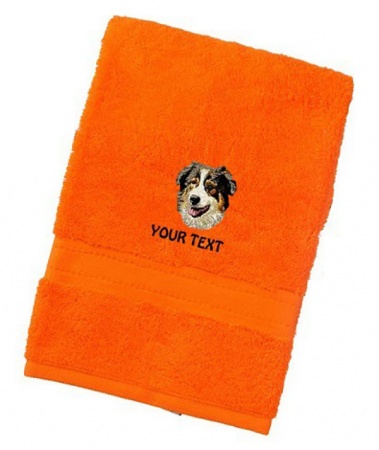 Australian Shepherd Personalised Dog Towels Luxury Range  -  Bath Sheet
