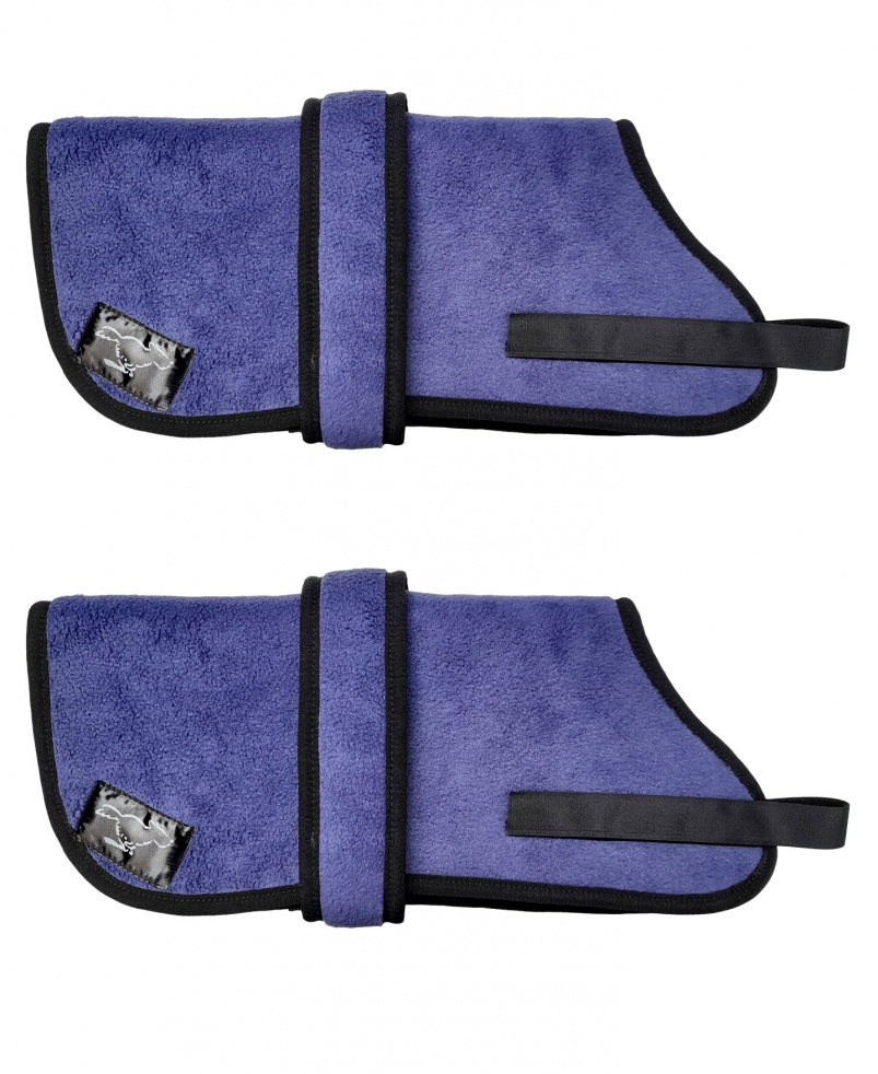 Personalised Fleece Dog Coats - Petrol Blue