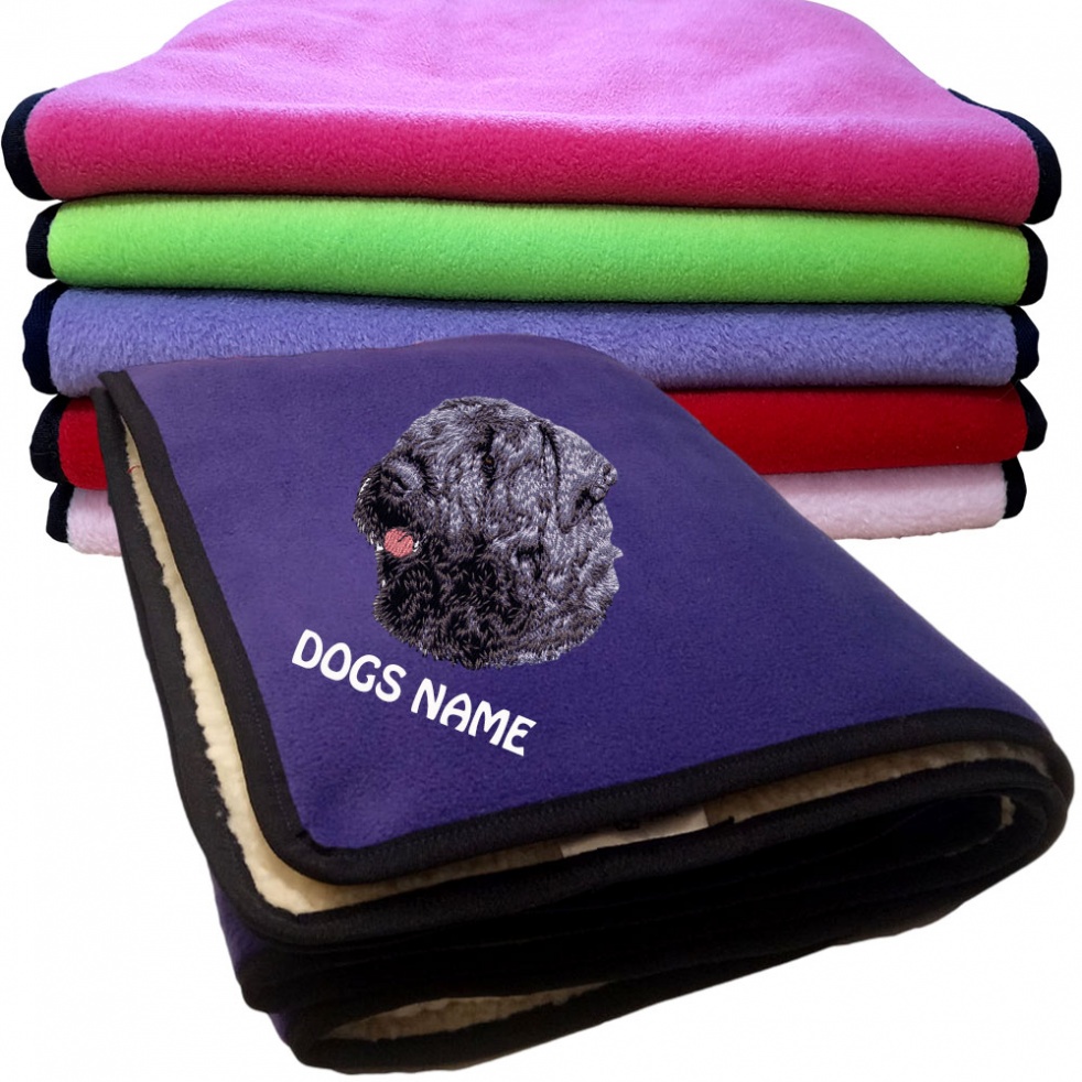 Bovier Des Flandres Personalised Dog Blankets  -  Design D68
