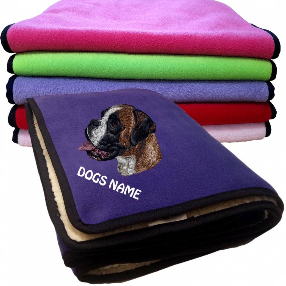 Boxer Personalised Dog Blankets  -  Design DN519