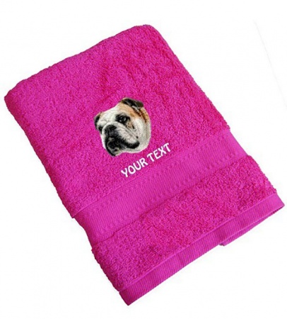 english bulldog beach towel