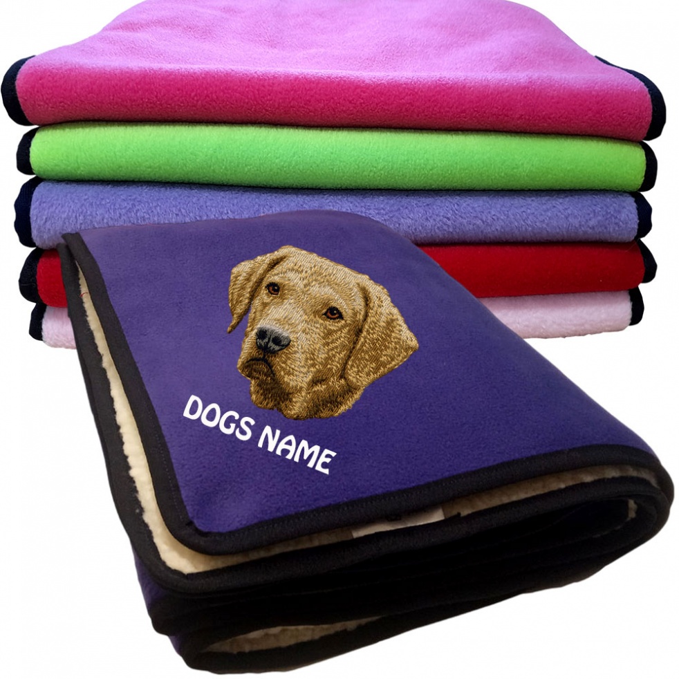 Chesapeake Bay Retriever Personalised Dog Blankets  -  Design 14a