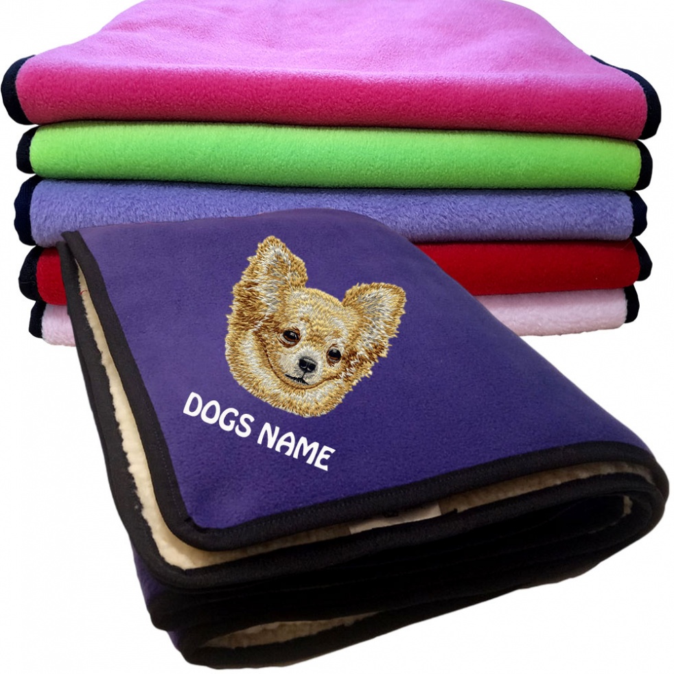 Chihuahua Personalised Dog Blankets  -  Design DV591