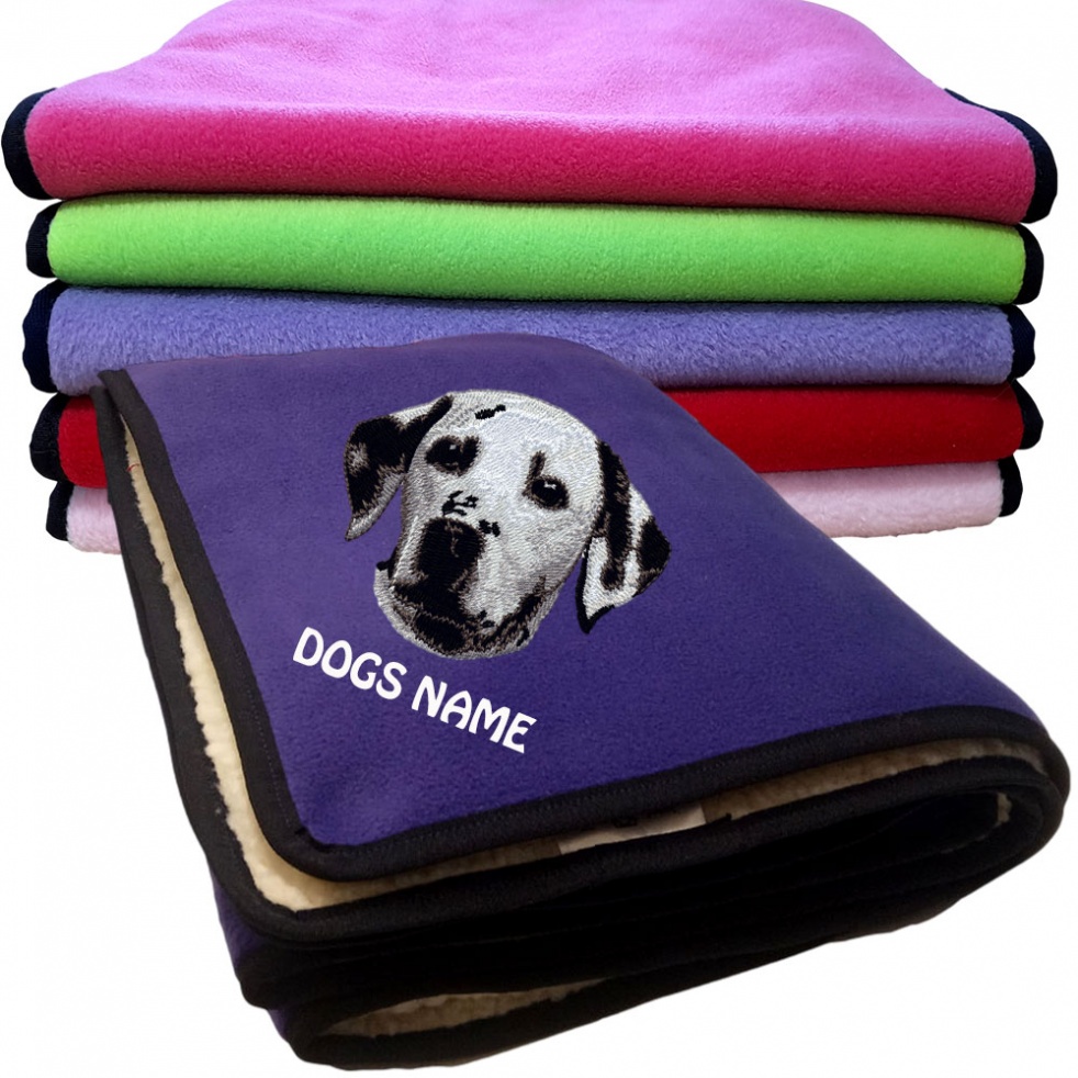 Dalmatian Personalised Dog Blankets  -  Design D2