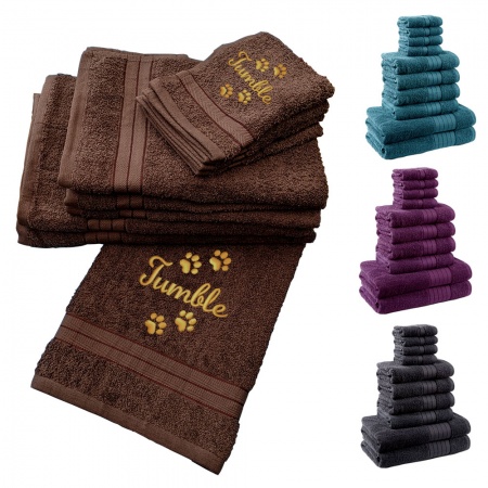 Dog Towels Personalised With Dogs Name - All Sizes